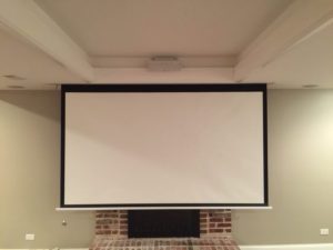 Our home theater projector installation Chicago
